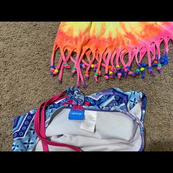 Girls Summer Clothes Lot of 6 Size 4T to Small Swimsuits Hat Beach Wear - Picture 4 of 9